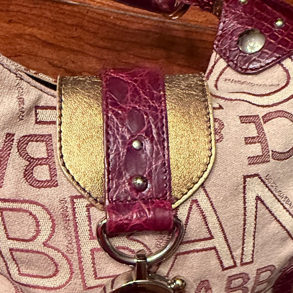 Dolce & Gabbana Burgundy and Gold Shoulder Bag - Picture 2 of 7